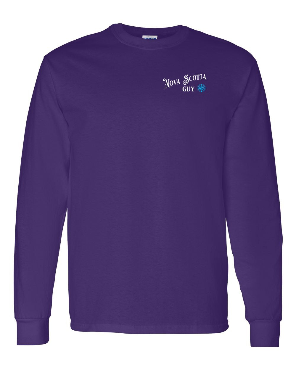 Nova Scotia Guy blue Left Chest and Back Long Sleeve Tee