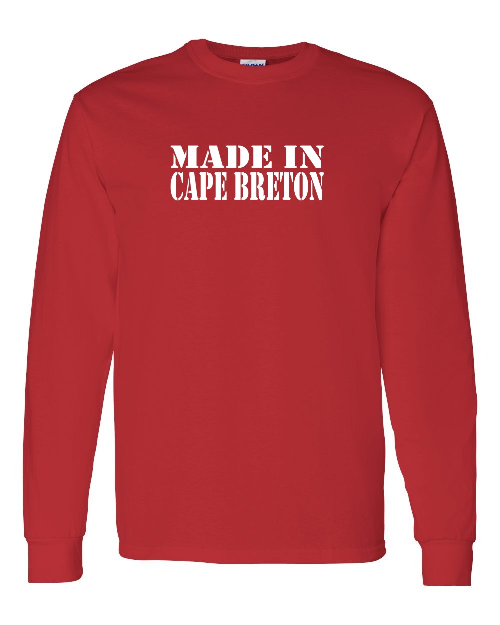 Made In Cape Breton White Full Long Sleeve Tee