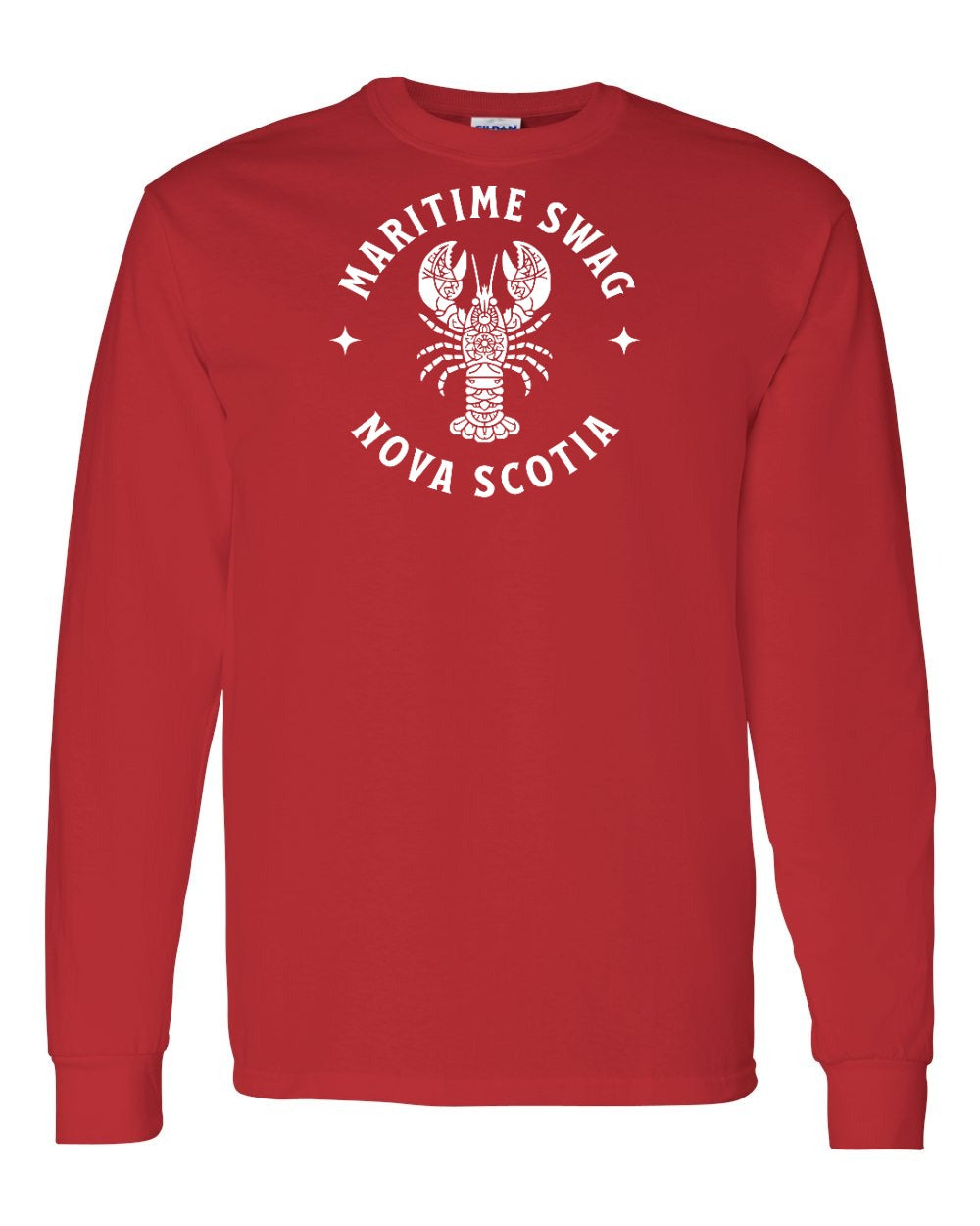 Maritime Swag Nova Scotia Mandala white Lobster Full Long Sleeve Tee