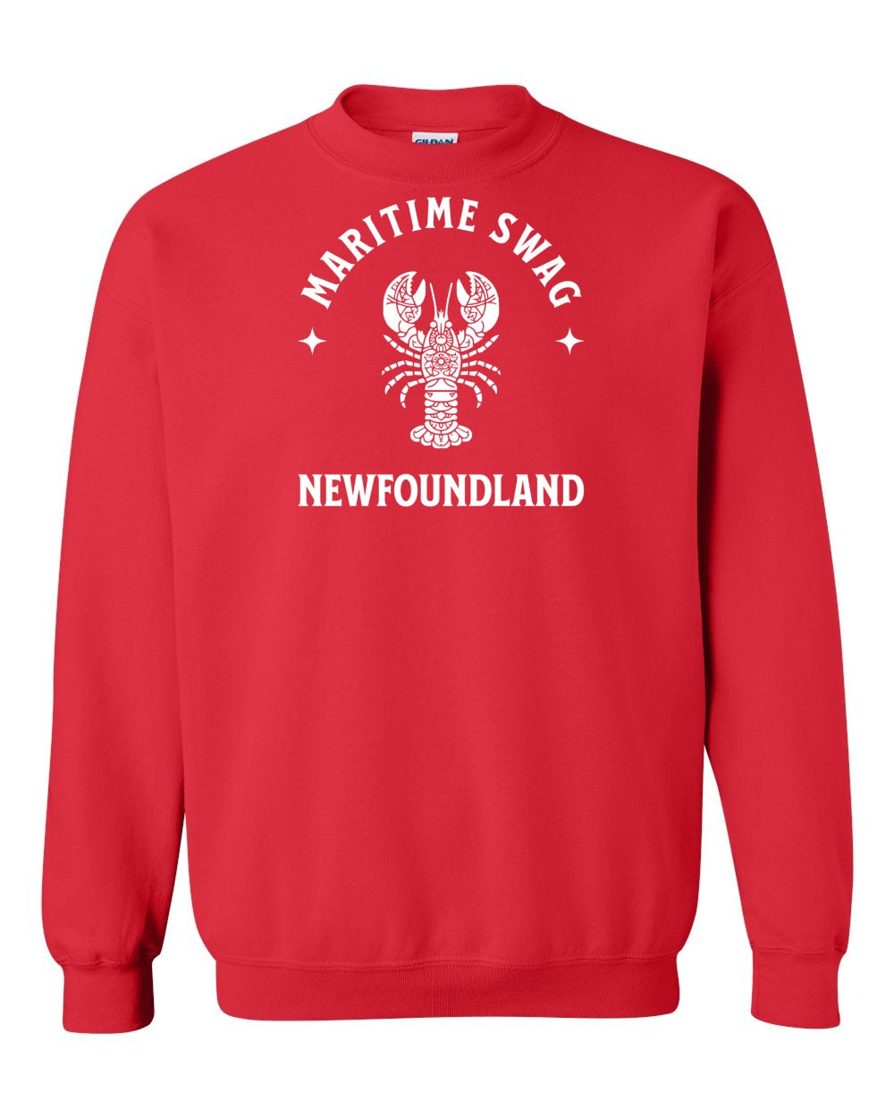Maritime Swag Newfoundland Mandala white Lobster Full Crewneck Sweatshirt