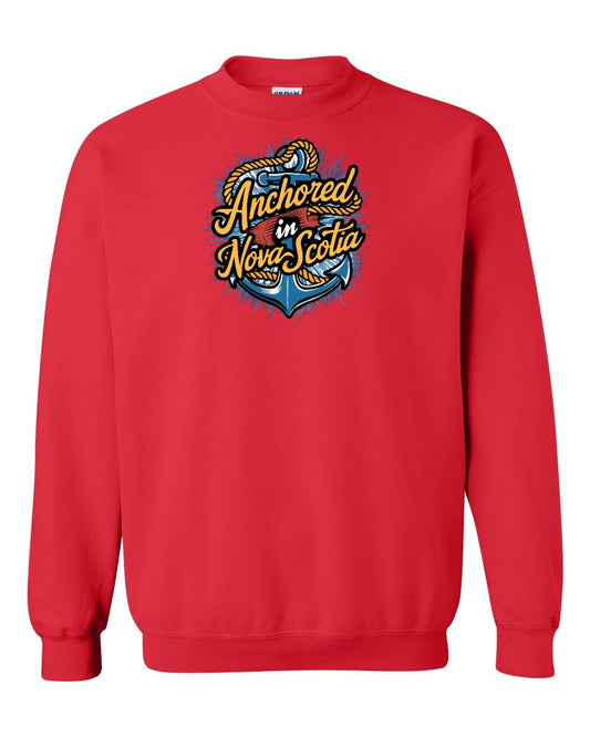 Anchored In Nova Scotia (Old Design) Full crew-neck