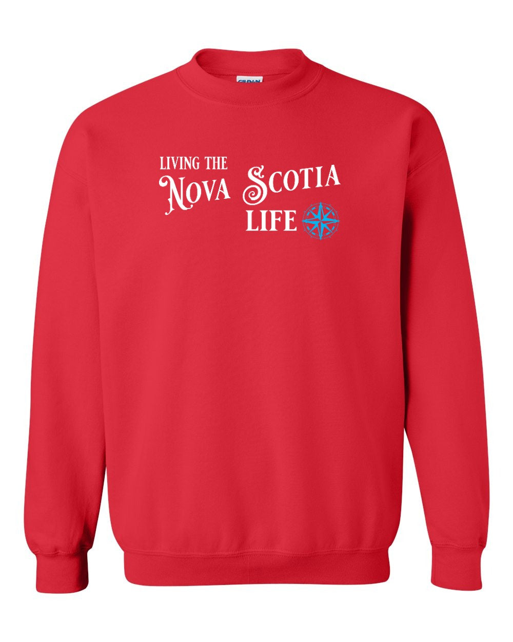 Living the Nova Scotia Life blue Full crew-neck