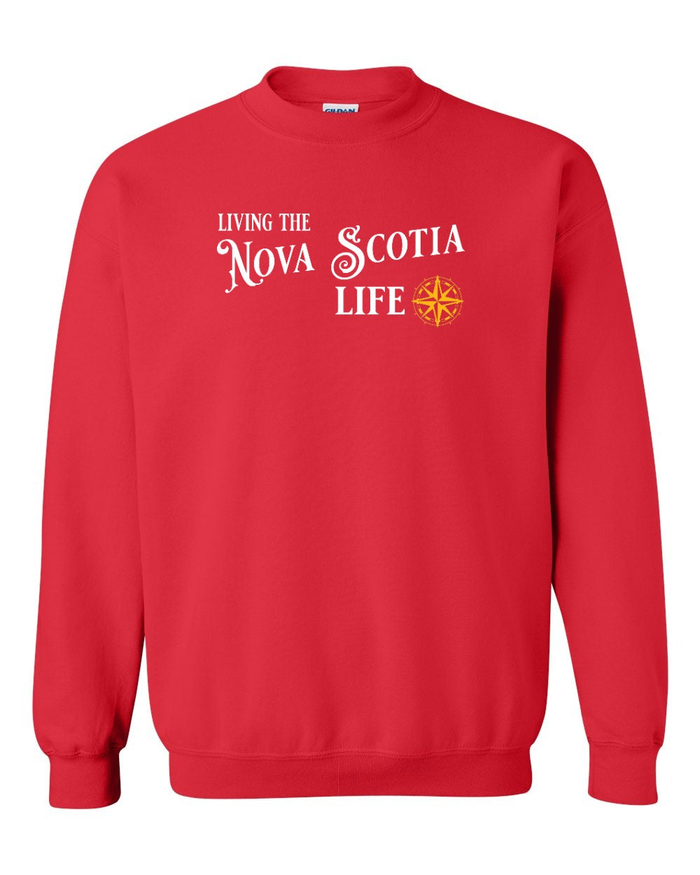 Living the Nova Scotia Life yellow Full crew-neck