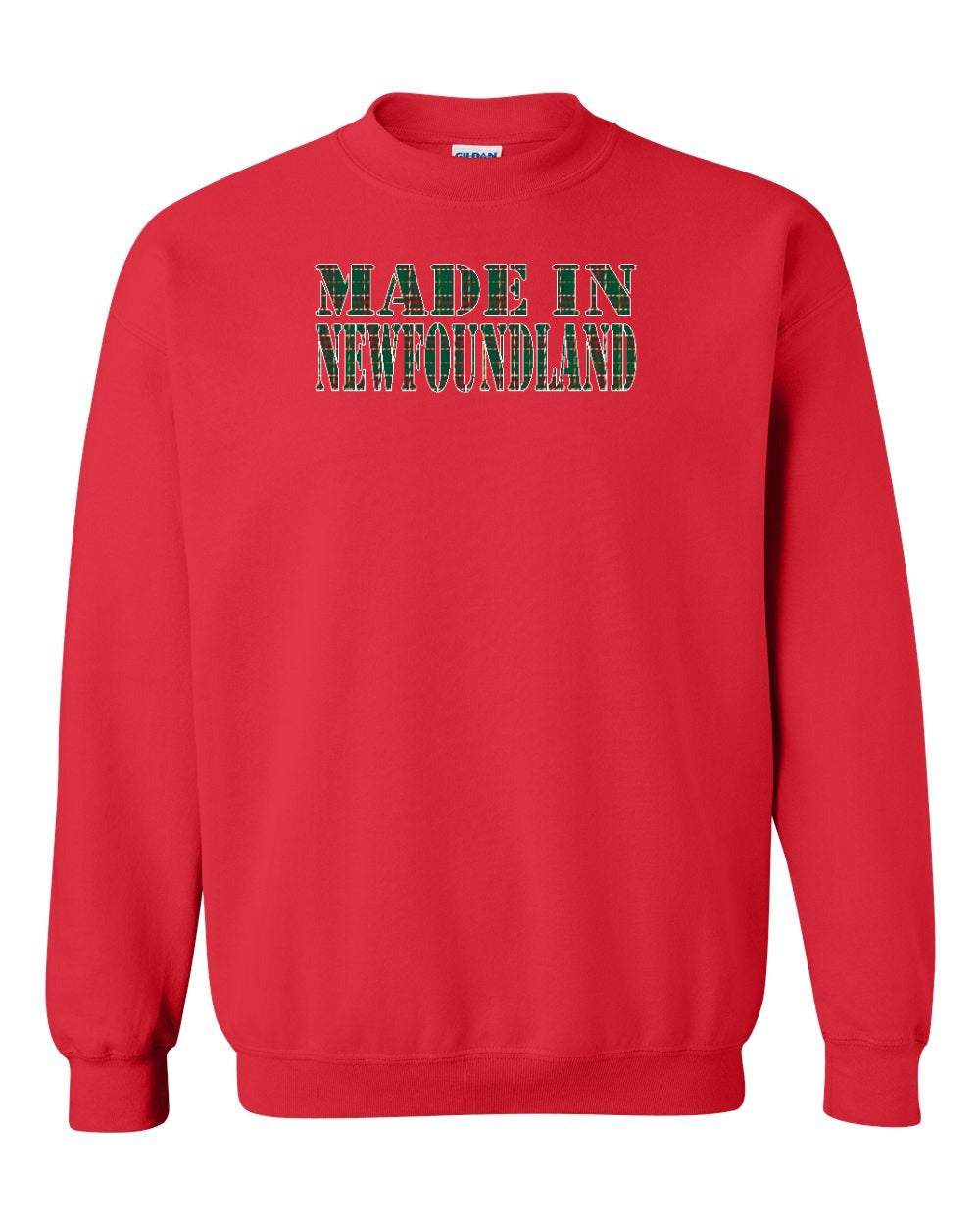 Made In Newfoundland ( Tartan Lettering) Full Crewneck Sweatshirt