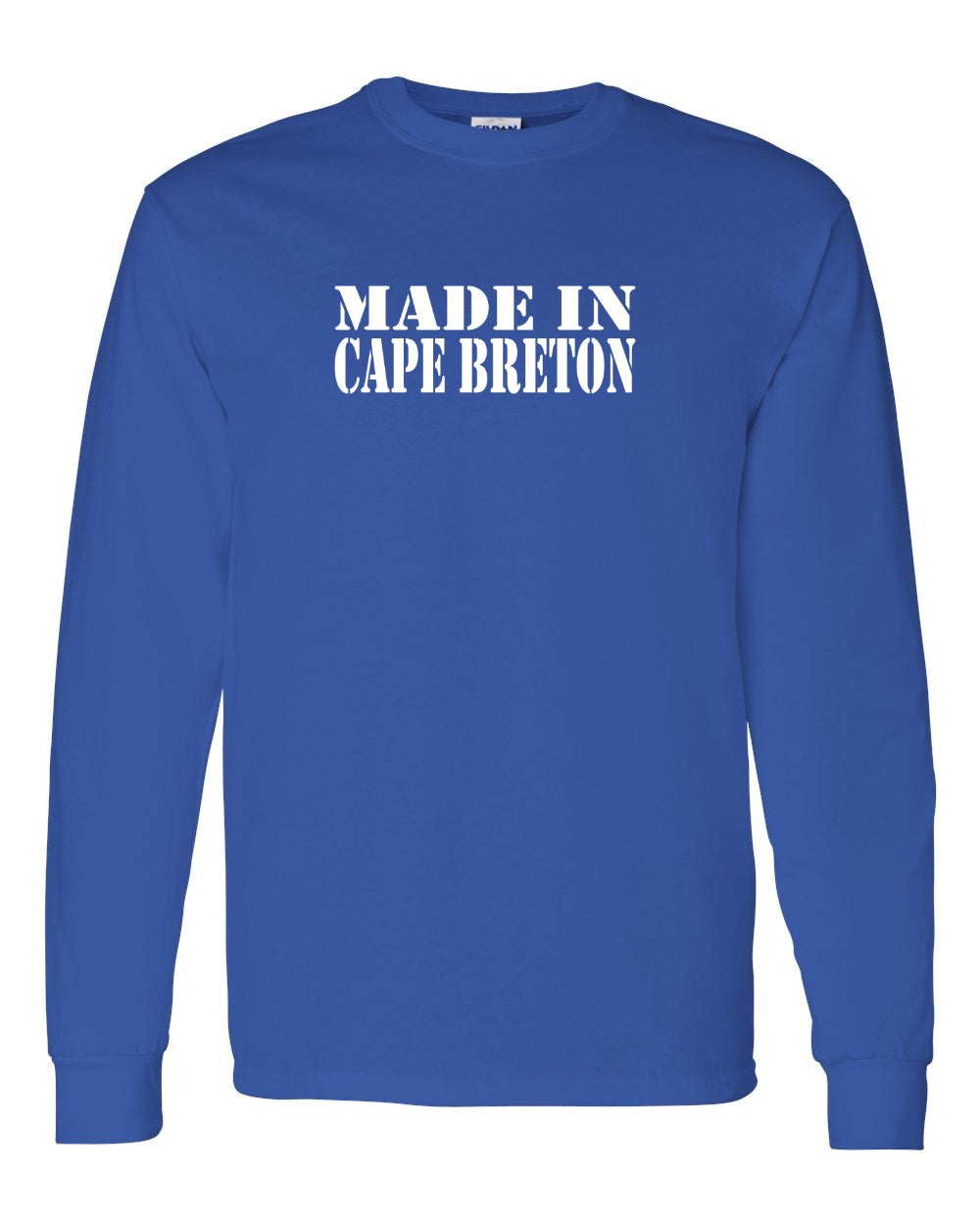 Made In Cape Breton White Full Long Sleeve Tee
