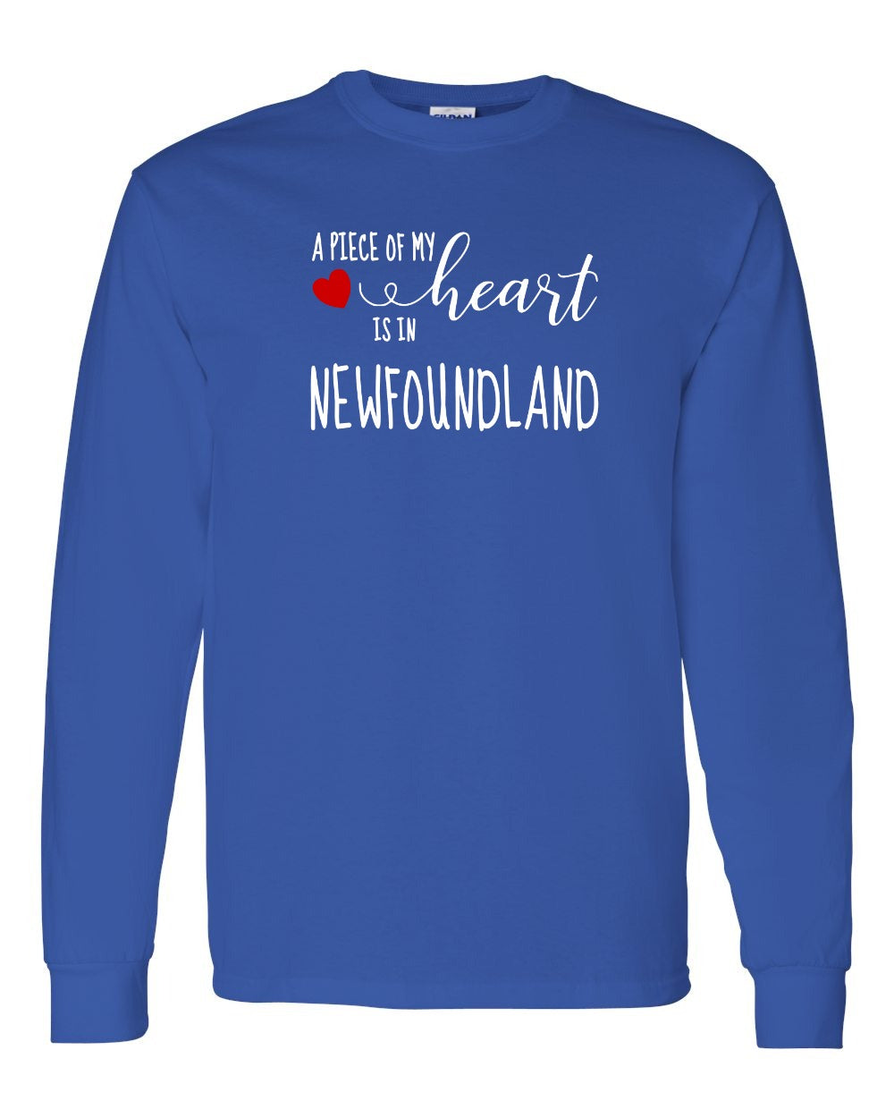 A piece of My heart in Newfoundland (Red Heart) Full Long Sleeve