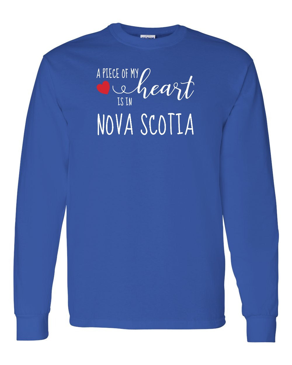 A piece of My heart in Nova Scotia (Red Heart) Full Long Sleeve Tee