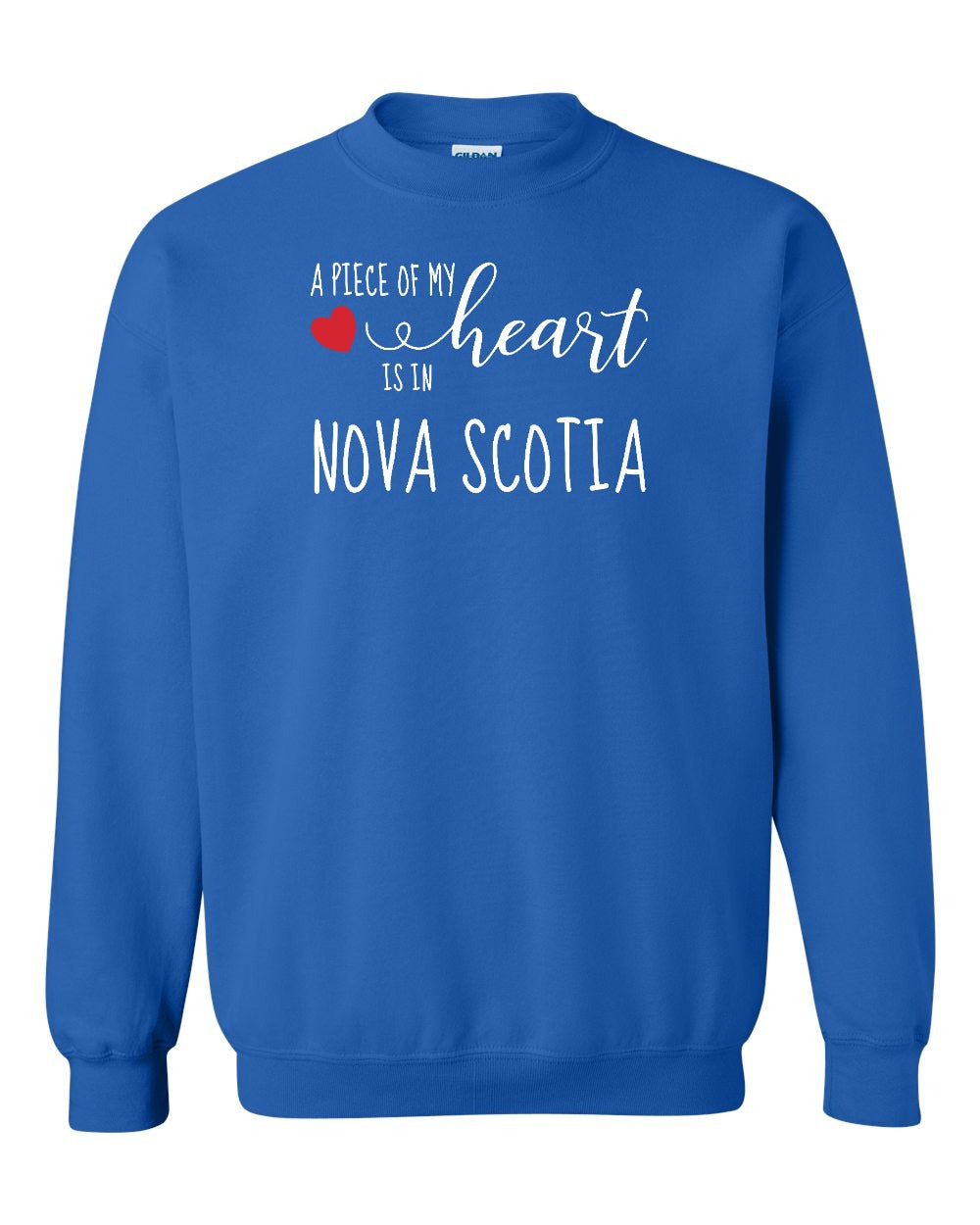 A piece of My heart in Nova Scotia (Red Heart) Full crew-neck