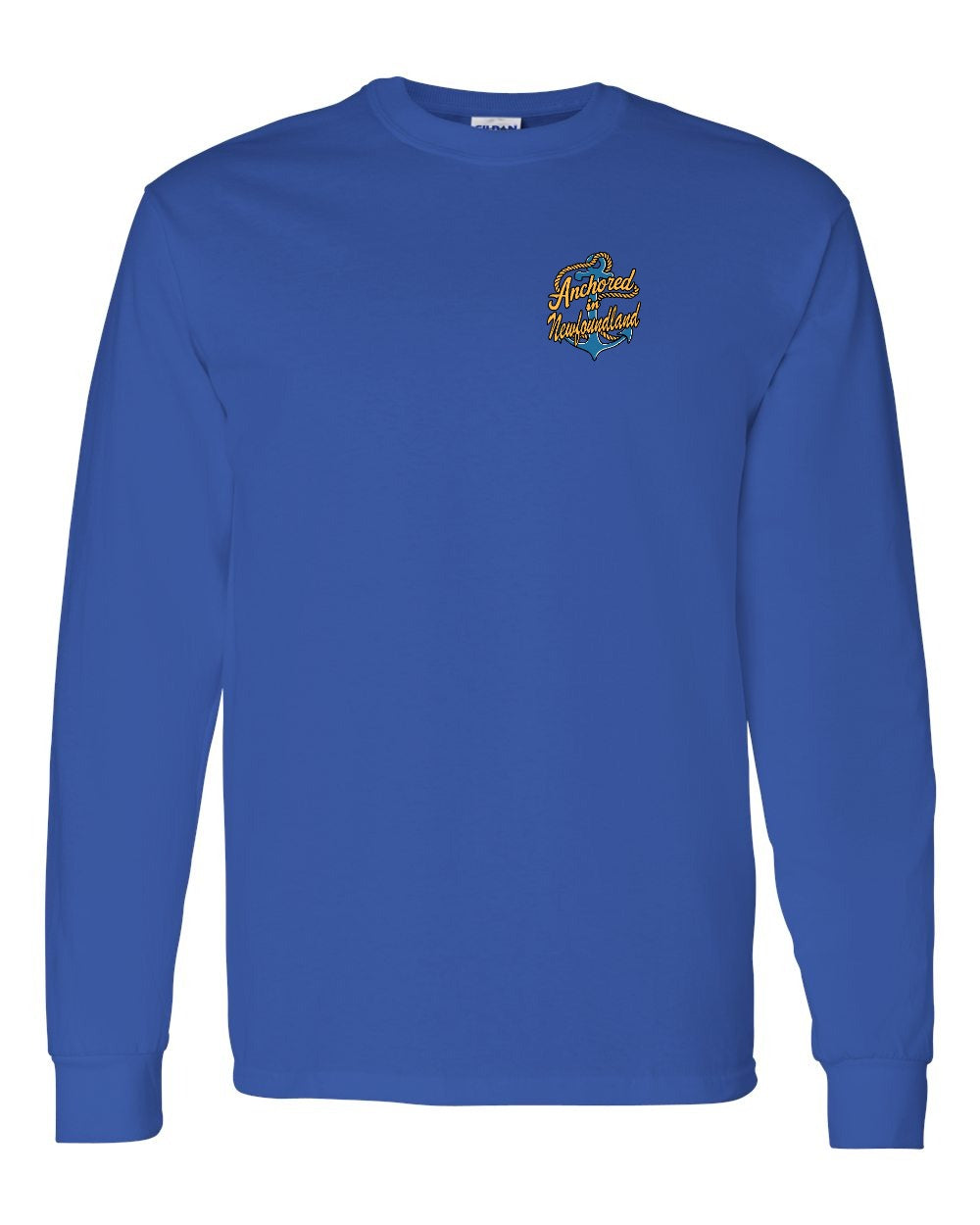 Anchored in Newfoundland (New Design) Left Chest Long Sleeve