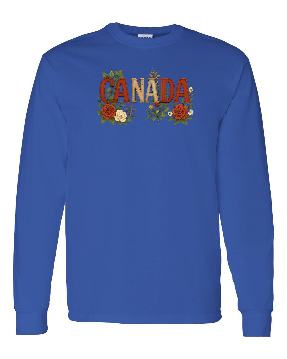Canada Flowers Full Long Sleeve - Gildan Canada (sewn Internationally)