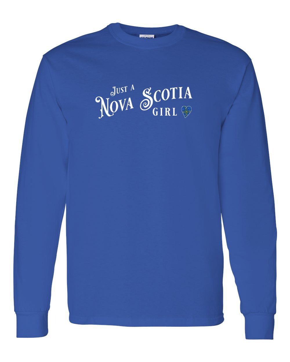 Just a Nova Scotia Girl Tartan Full Long Sleeve Tee