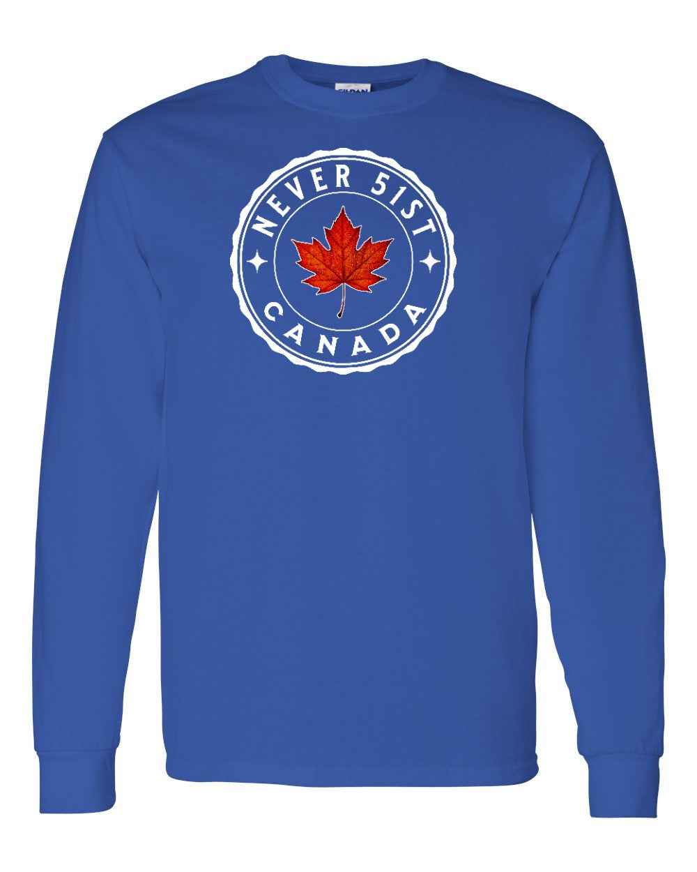 Never 51st Leaf Full Long Sleeve - Gildan Canada (sewn Internationally)