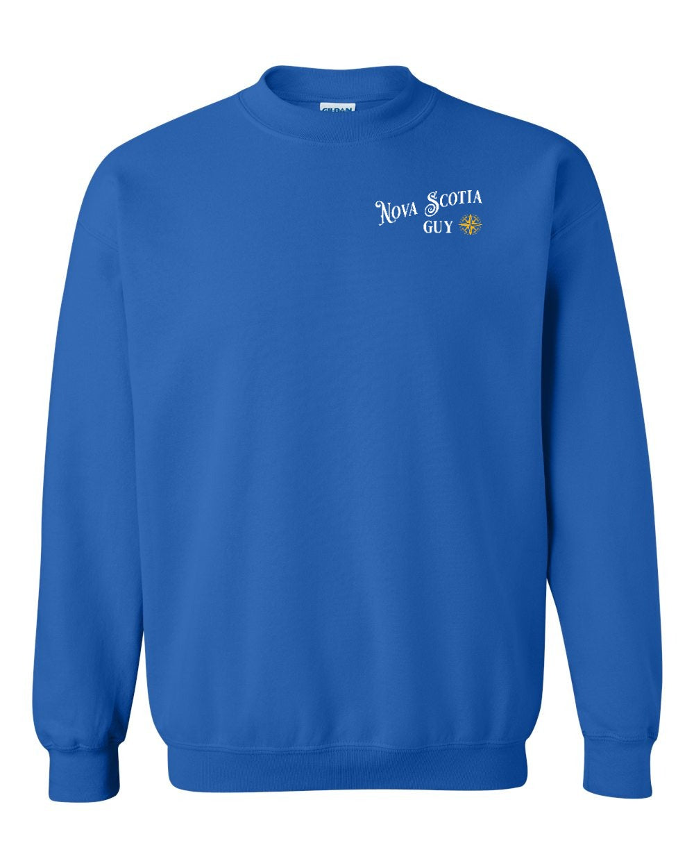 Nova Scotia Guy yellow Left Chest and Back crew-neck