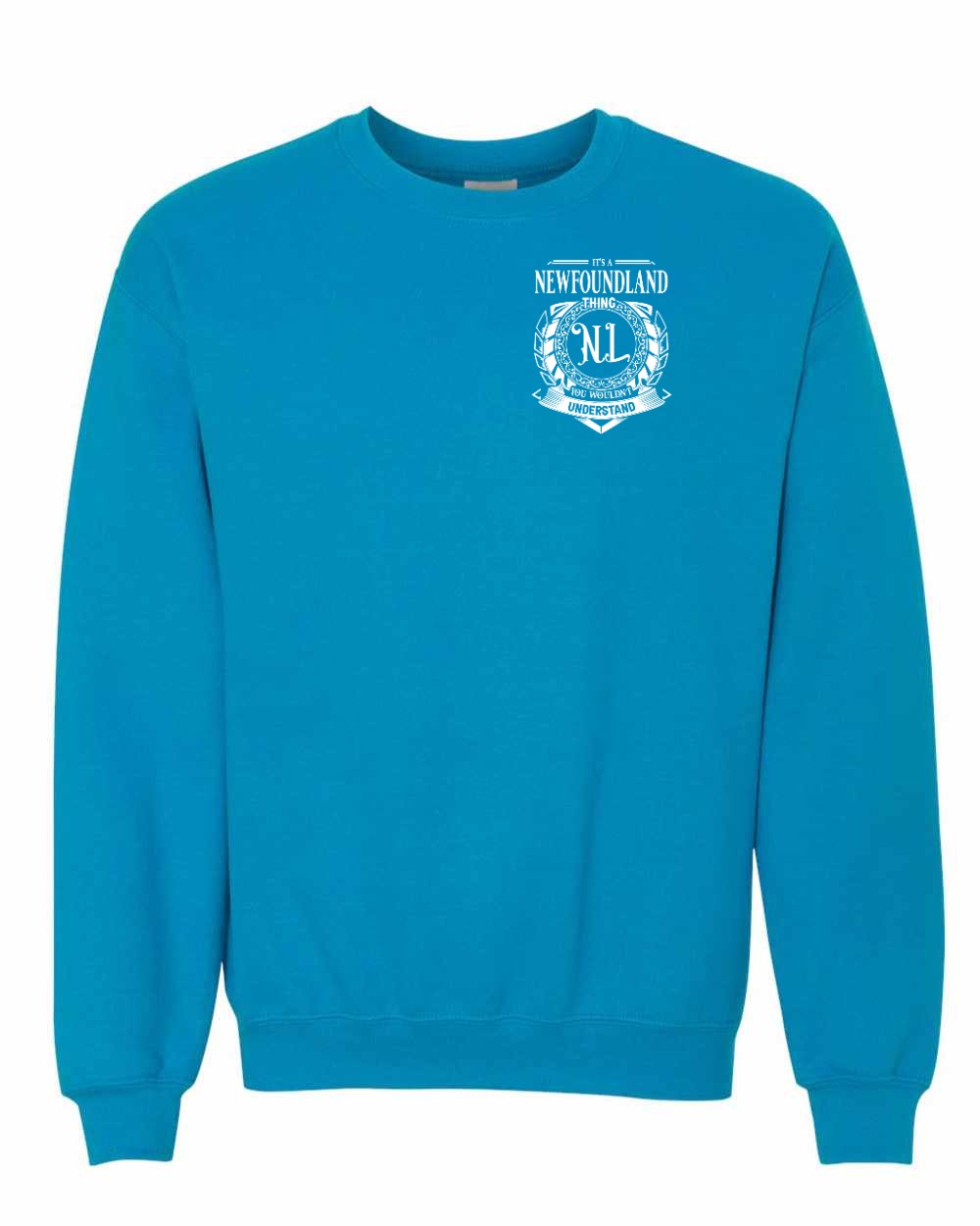 It's  A Newfoundland Thing Left Chest Crewneck Sweatshirt