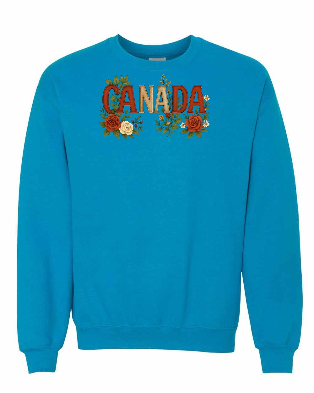 Canada Flowers Full Crewneck - Gildan Canada (sewn Internationally)