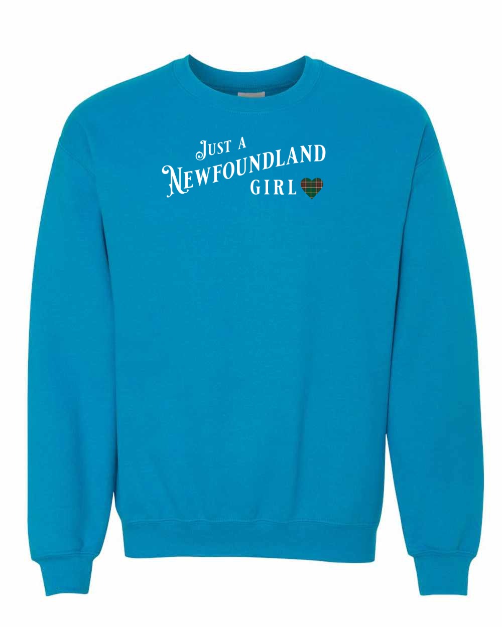 Just a Newfoundland Girl Tartan Full Crewneck Sweatshirt