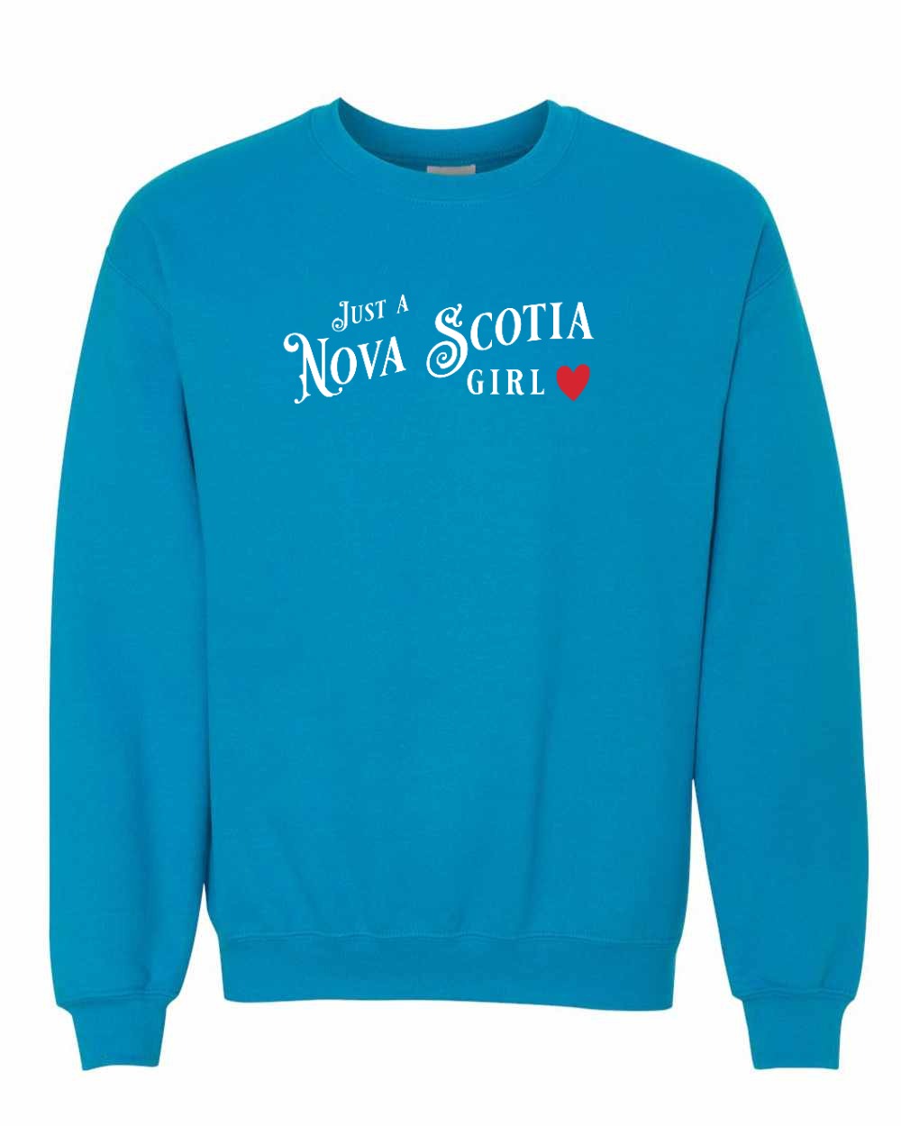 Just a Nova Scotia Girl Red Heart Full crew-neck