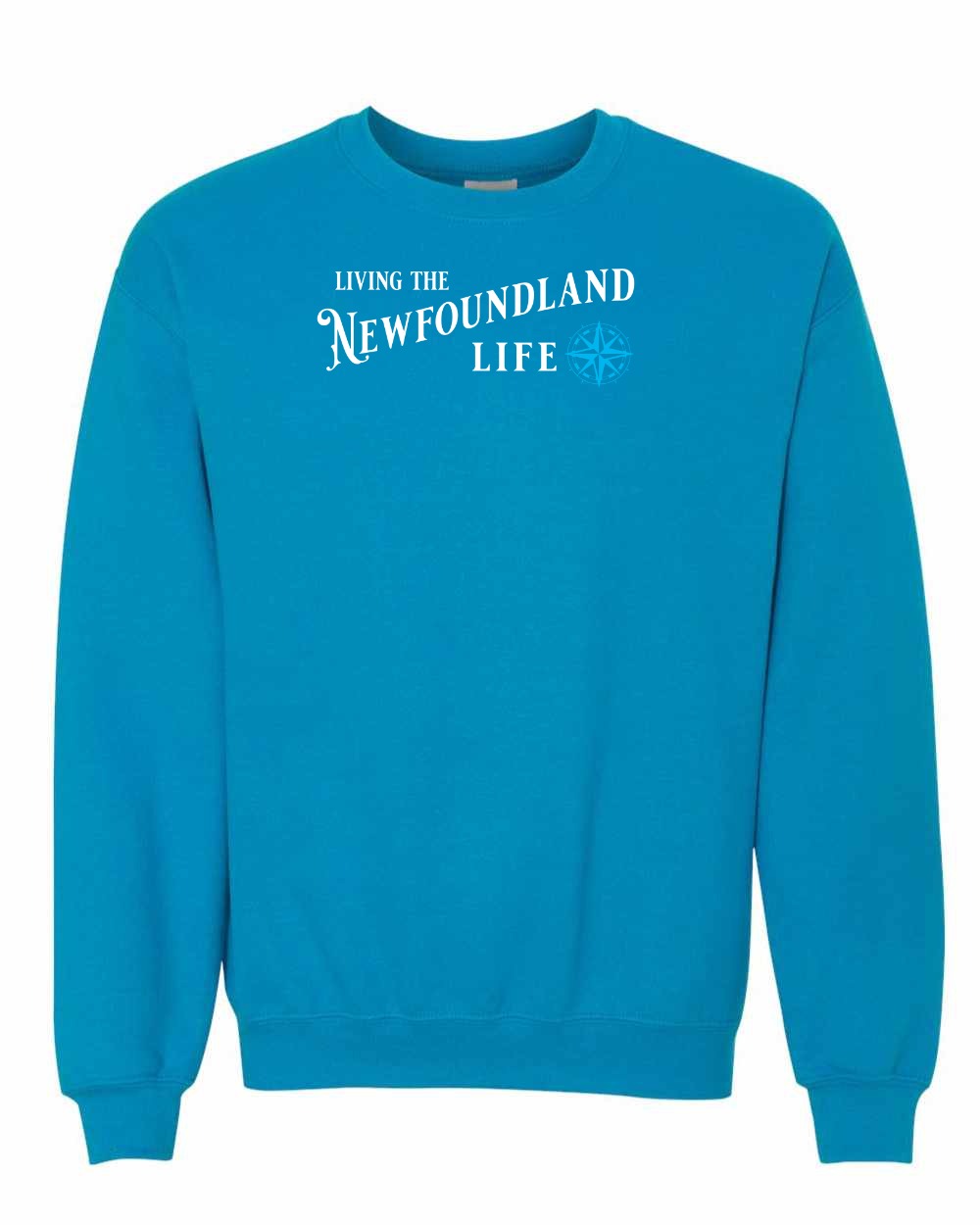 Living the Newfoundland Life blue Full Crewneck Sweatshirt