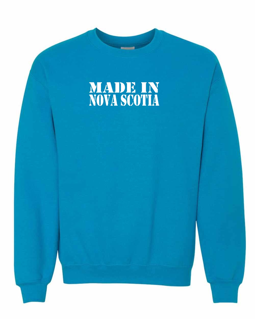 Made In Nova Scotia ( White Lettering) Full crew-neck