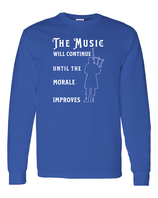Maritime Swag Bagpipe  Music will Continue long sleeve Tee