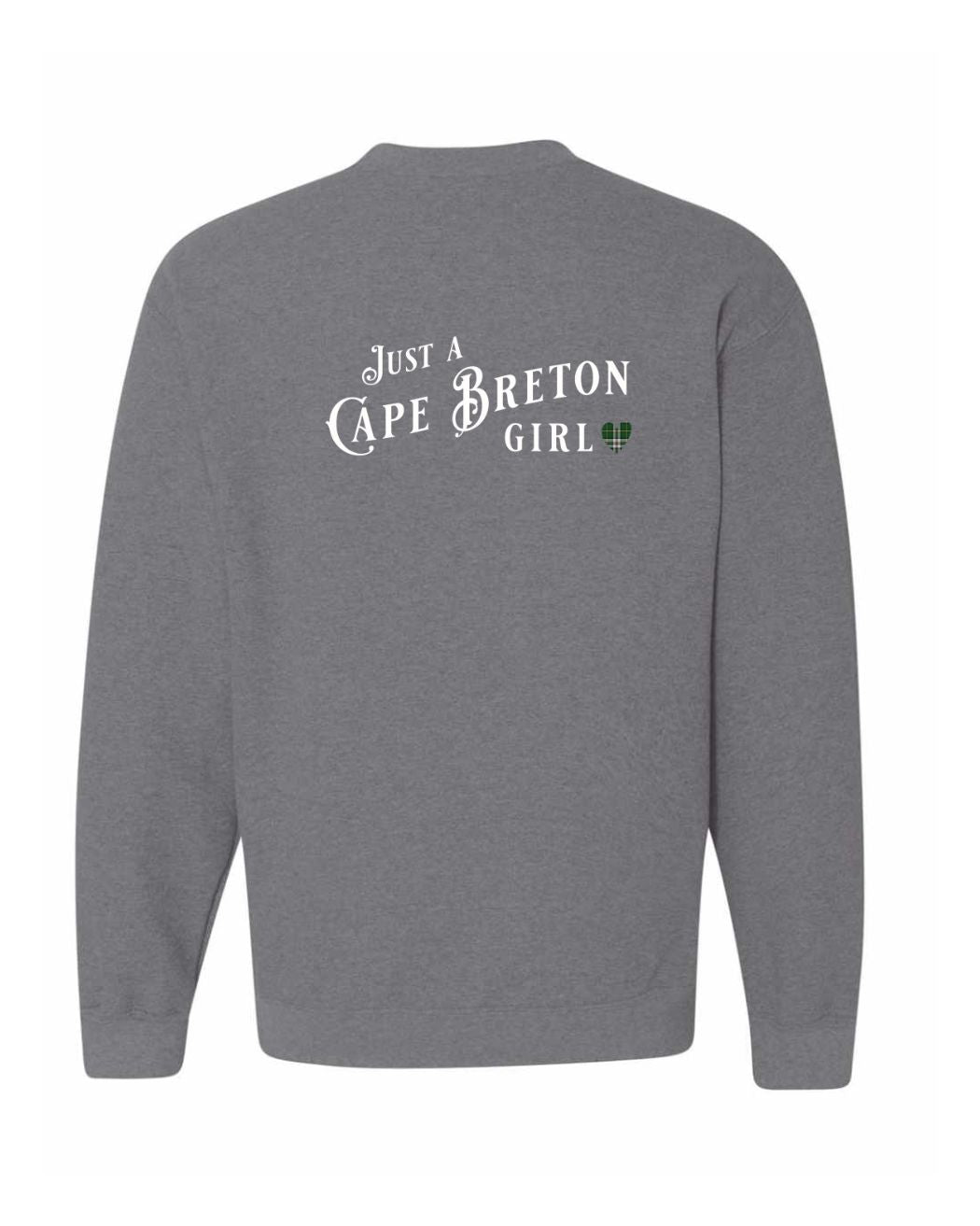 Just a Cape Breton Girl Tartan Left Chest and Back Crewneck Sweatshirt