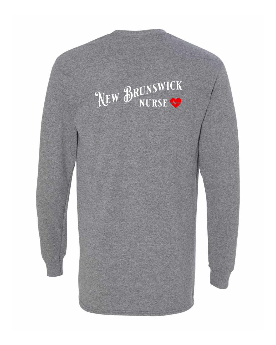New Brunswick Nurse Left Chest and Back Long Sleeve