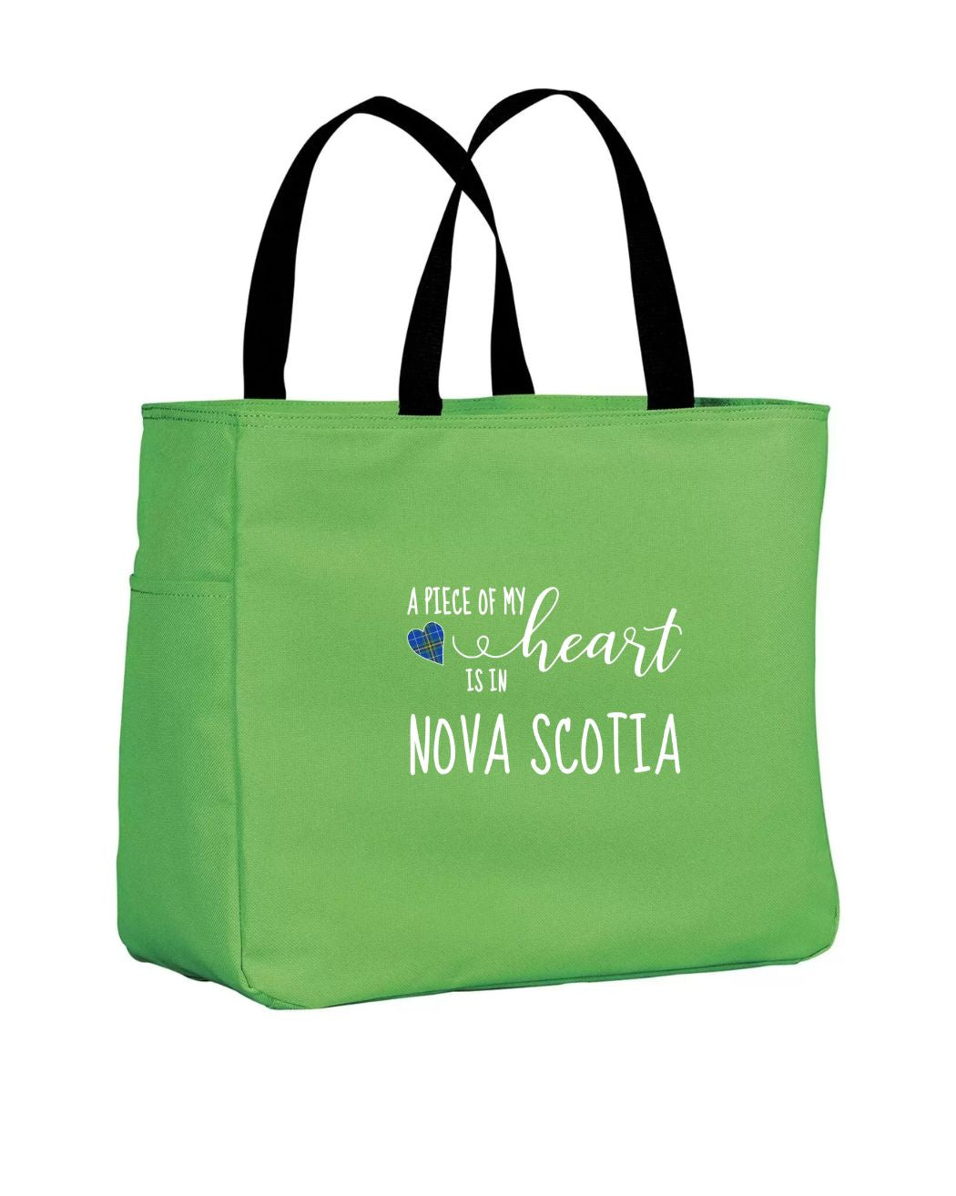 Piece of my Heart is in Nova Scotia Tartan heart Tote Bag