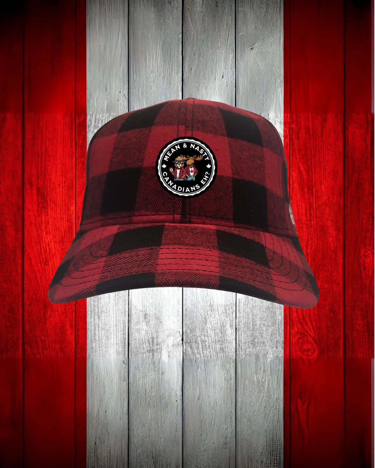 Mean and Nasty Canadians Eh! Plaid Hat