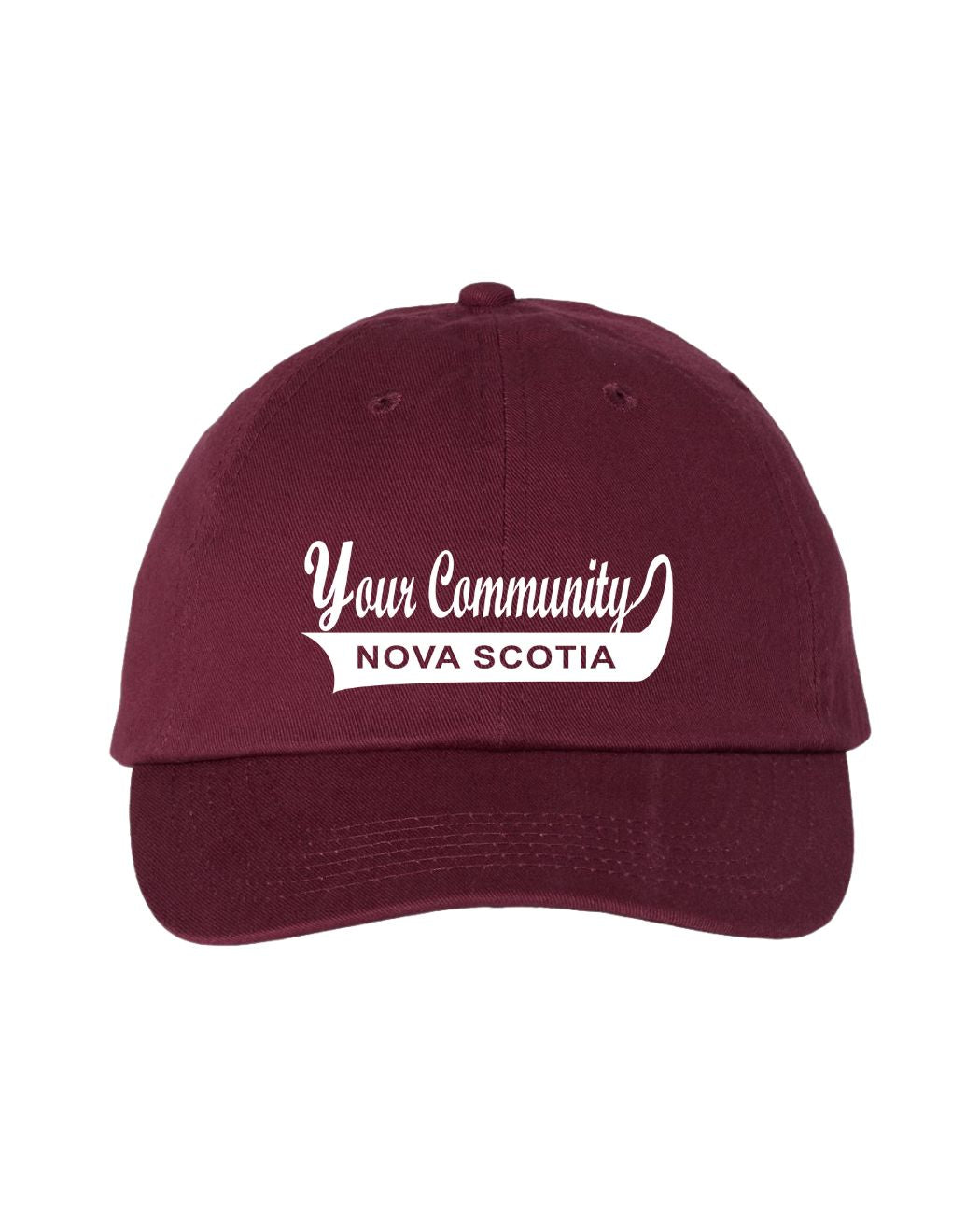 Custom Nova Scotia Community Name Stonewash Hats