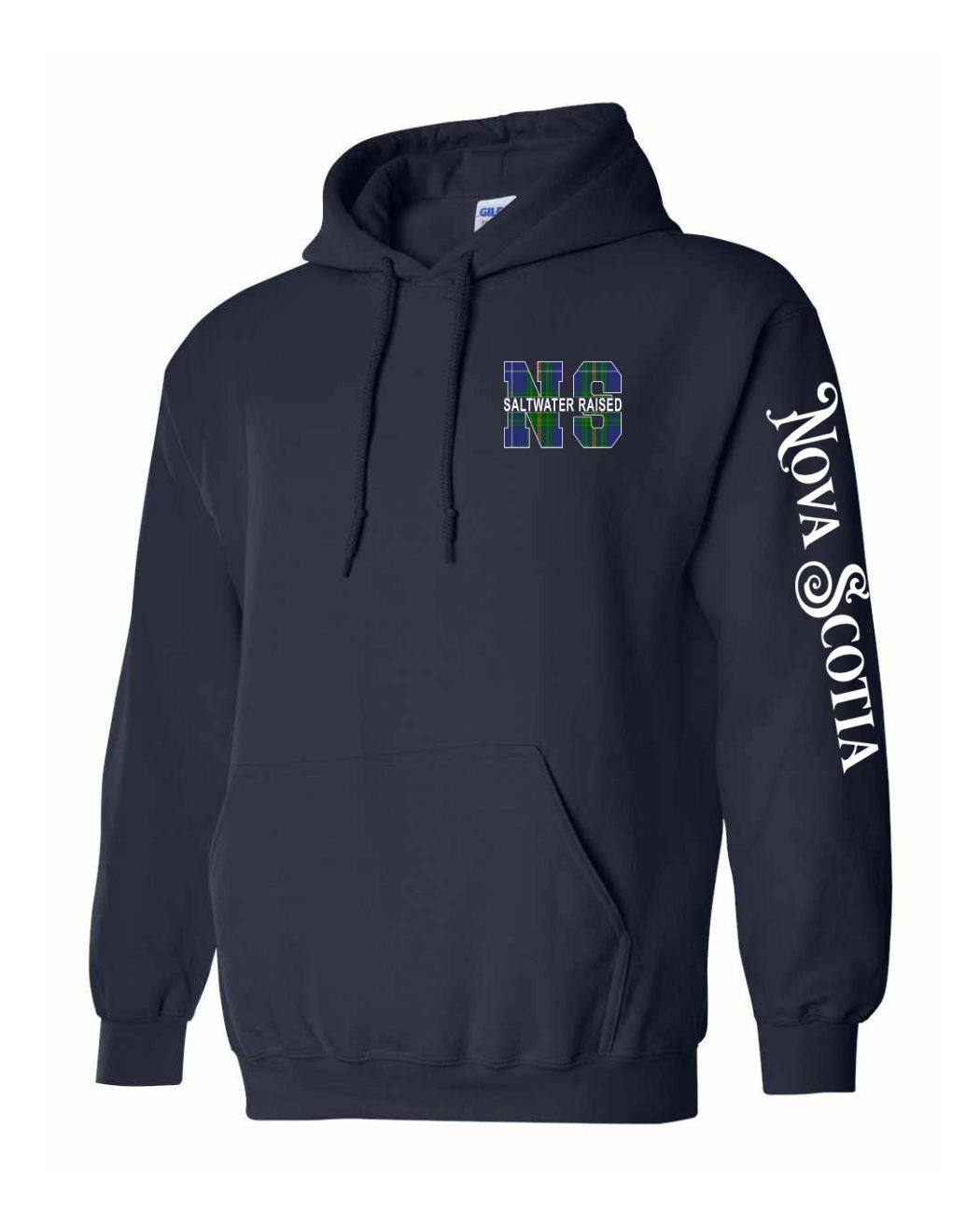Nova Scotia Saltwater Raised Left Chest and Sleeve Pullover Hoodie