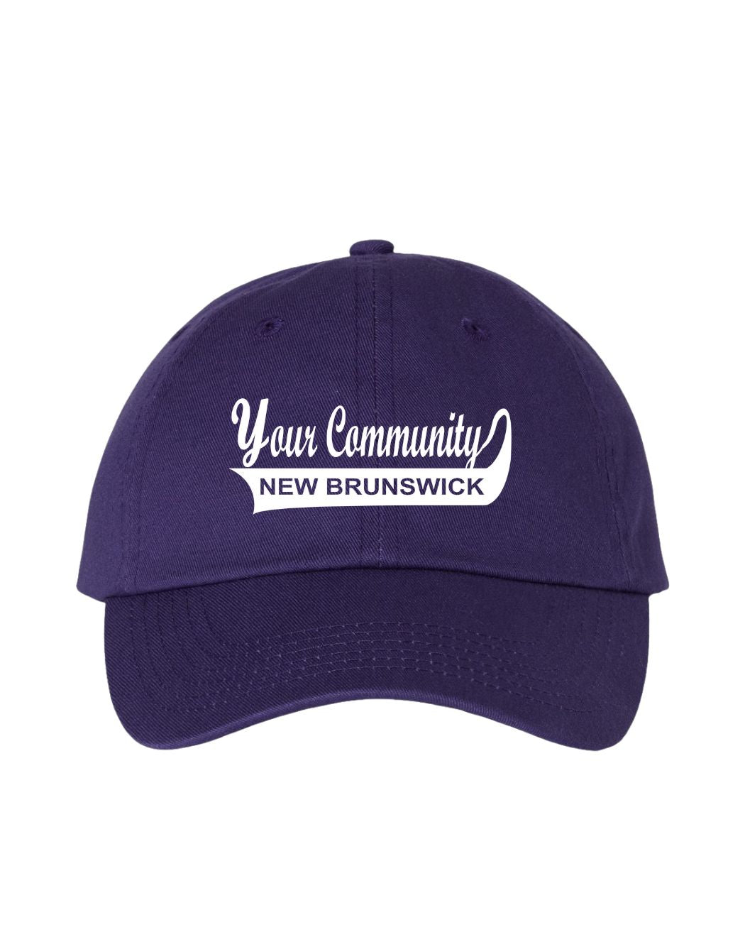Custom New Brunswick Community Name Stonewash Hats