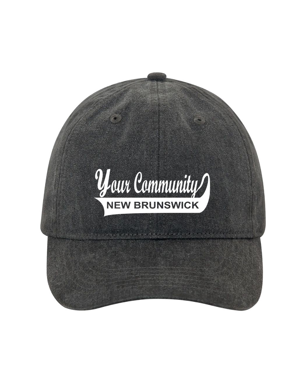 Custom New Brunswick Community Name Stonewash Hats