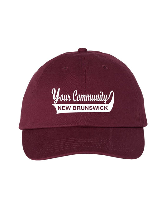 Custom New Brunswick Community Name Stonewash Hats