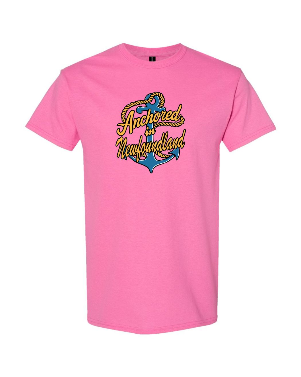 Anchored in Newfoundland Full Front Womens Tee