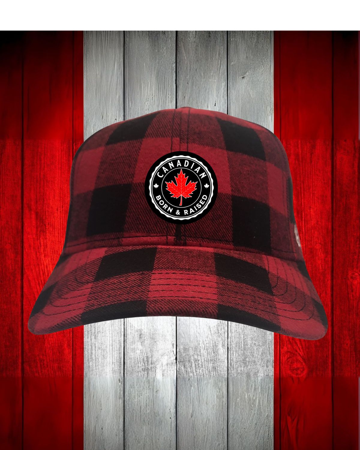 Canadian Born & Raised Leaf design Hat
