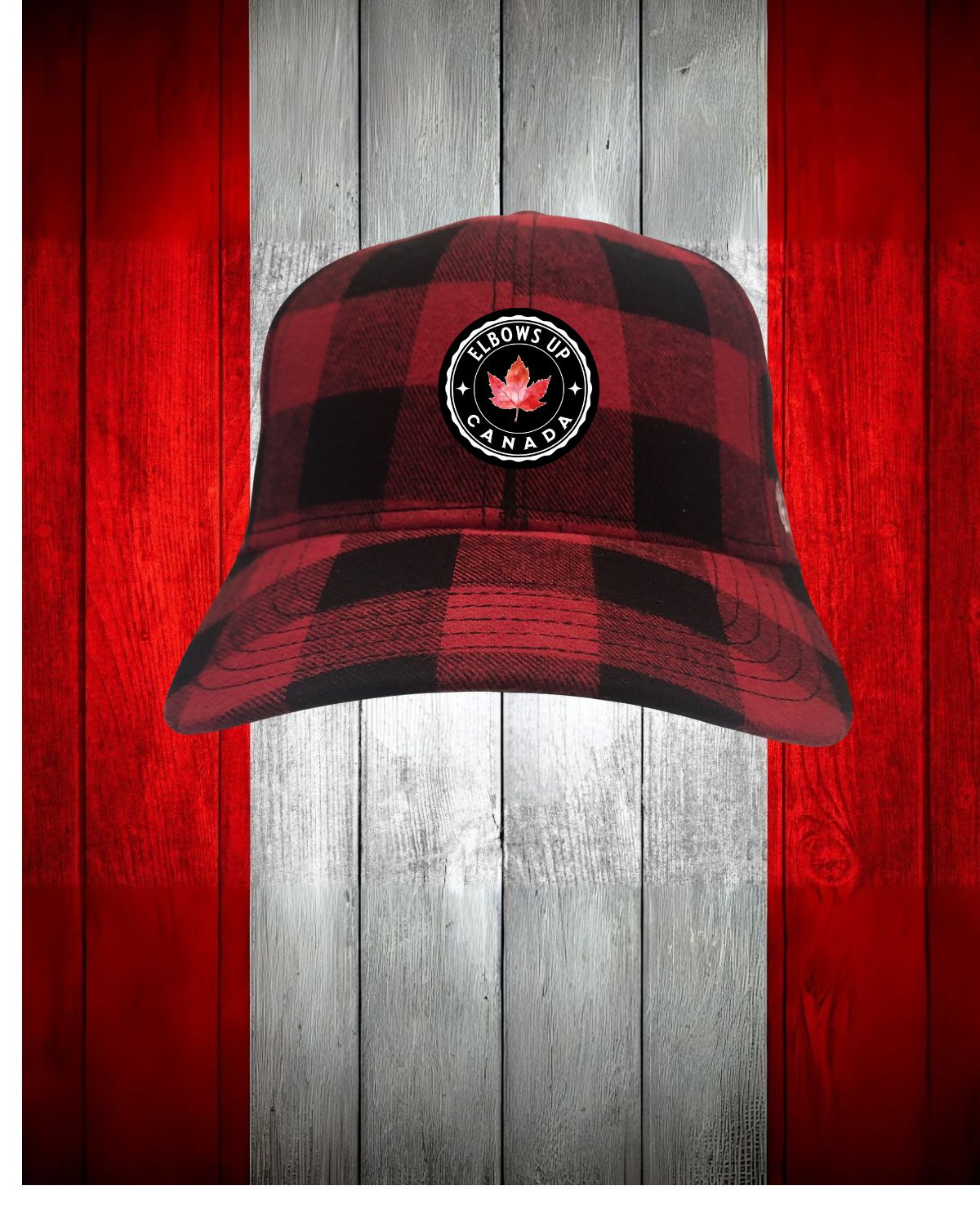 Elbows Up Leaf design Hat