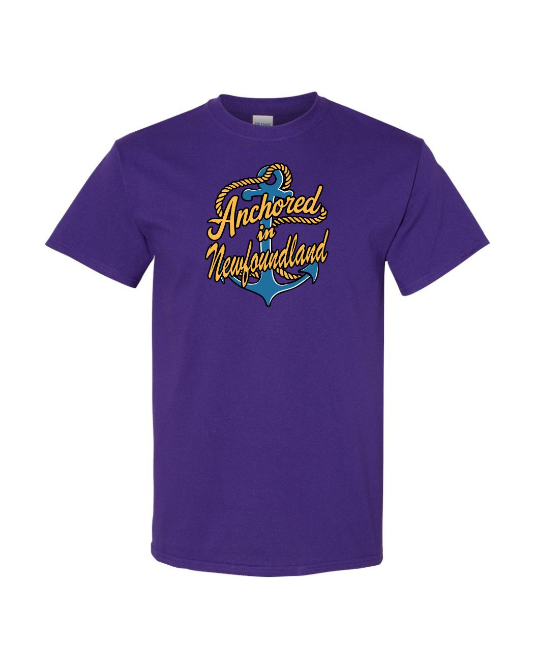 Anchored in Newfoundland Full Front Womens Tee