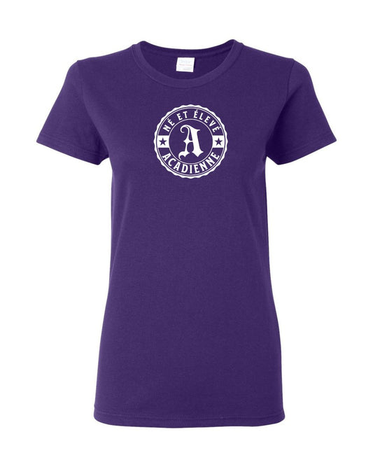 Ne Et Eleve Acadienne Full Front French Version Women's Tee