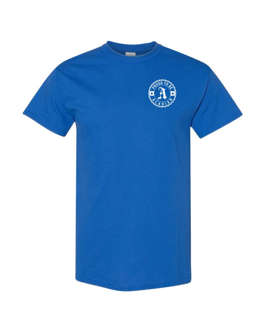 Proud to be Acadian Left Chest Only Mens Tee