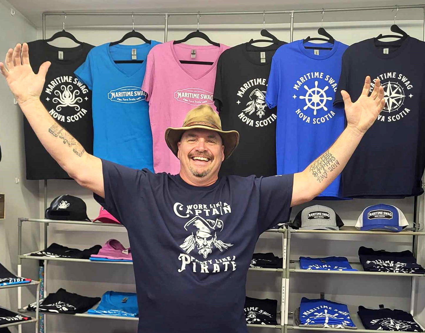 Maritime Swag Pirate Work Like Party Like Tee