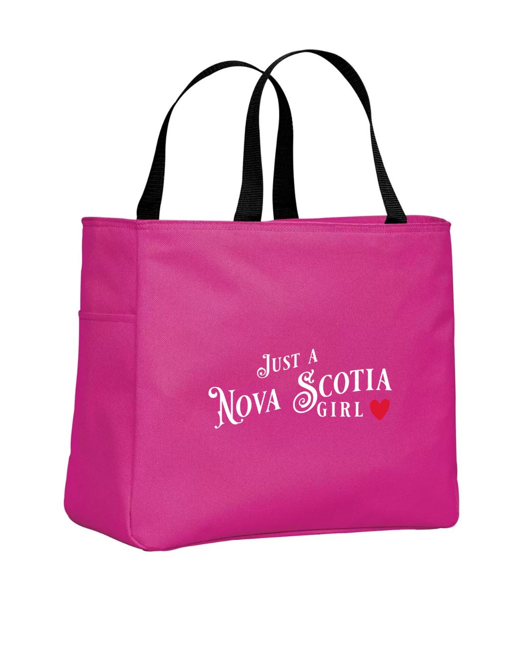 Just a Nova Scotia Girl Red Heart Tote Bag