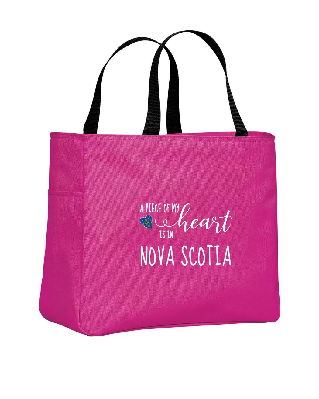 Piece of my Heart is in Nova Scotia Tartan heart Tote Bag