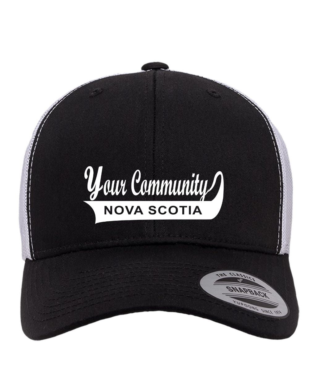 Custom Nova Scotia Community Name Retro Trucker Cap