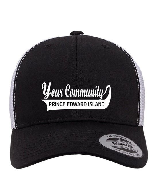 Custom Prince Edward Island Community Name Retro Trucker Cap