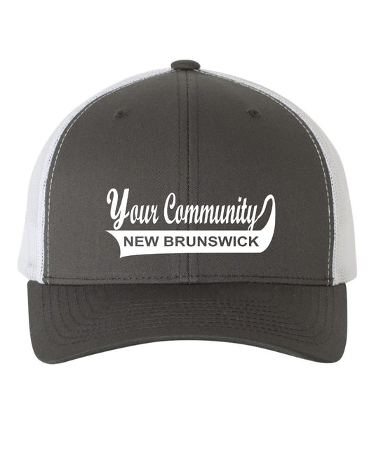 Custom New Brunswick Community Name Retro Trucker Cap