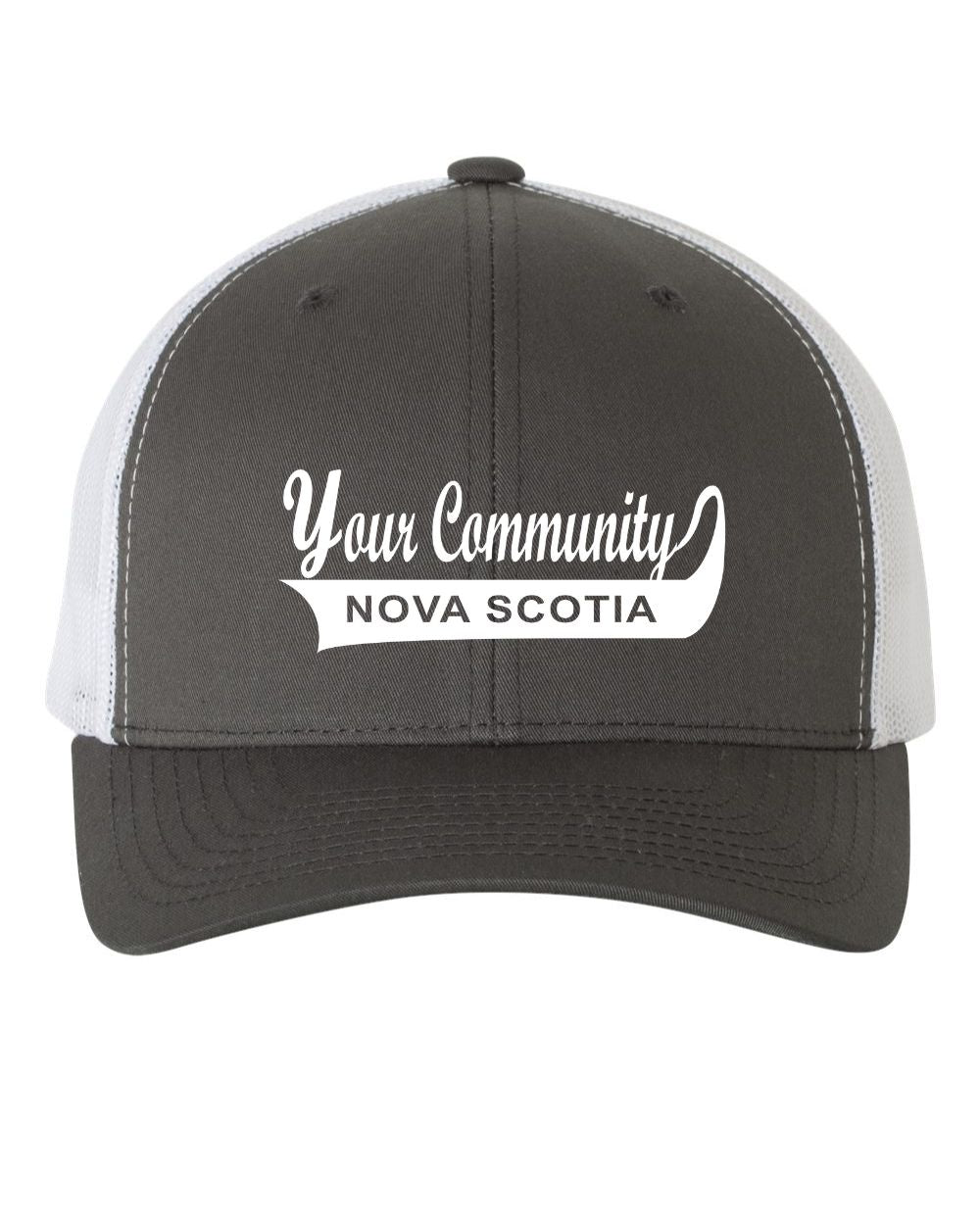 Custom Nova Scotia Community Name Retro Trucker Cap