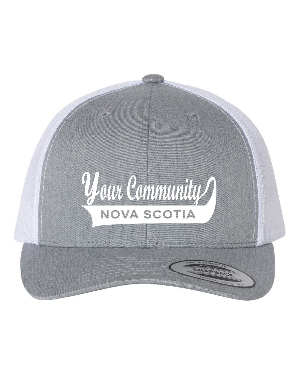 Custom Nova Scotia Community Name Retro Trucker Cap