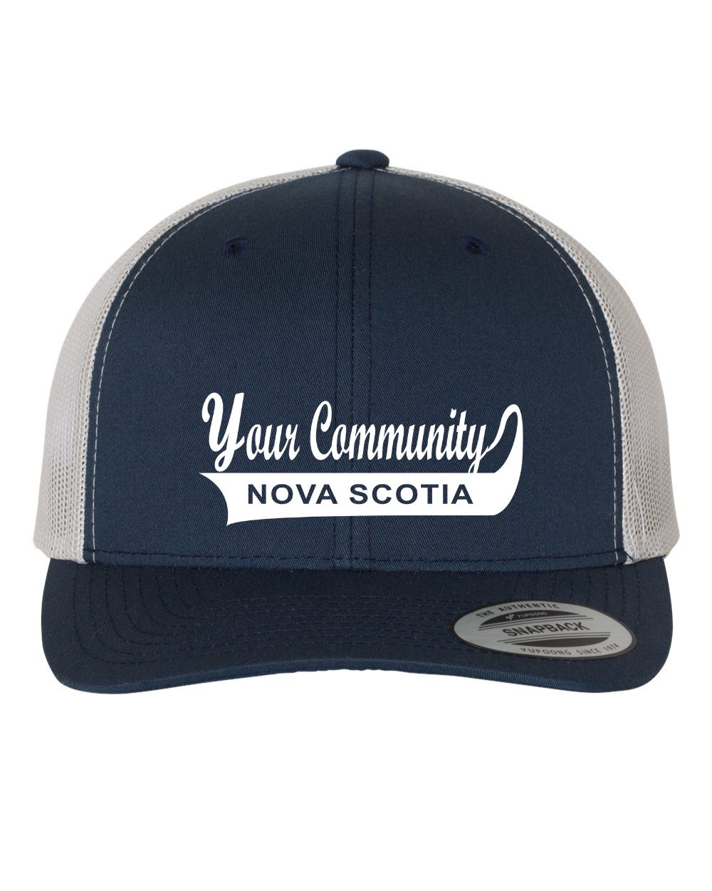 Custom Nova Scotia Community Name Retro Trucker Cap