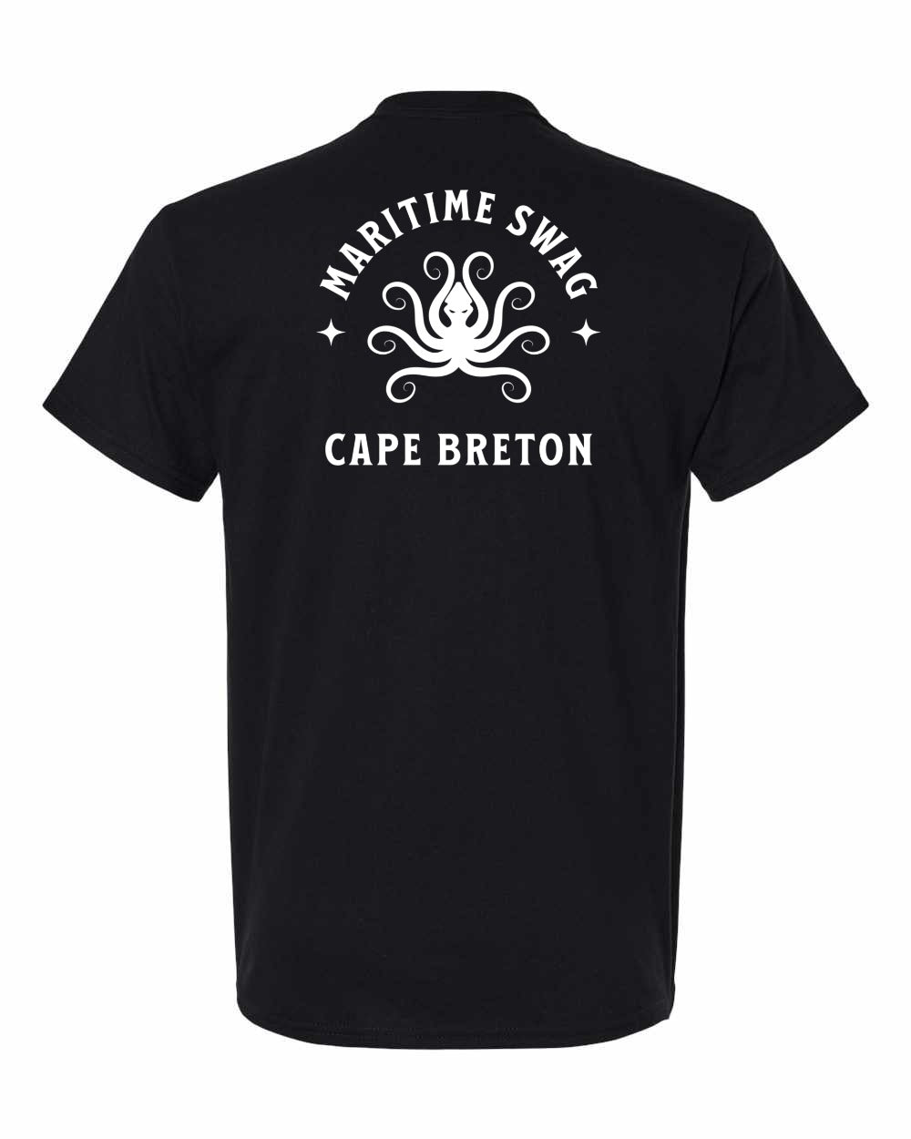 Maritime Swag Cape Breton Octopus Left Chest and Back Men's Tee