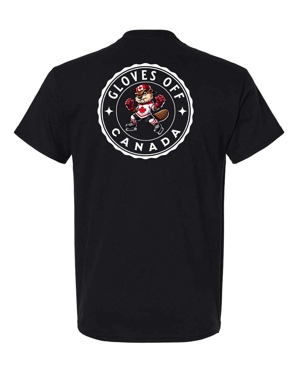 Gloves Off Beaver Left Chest & Back Men's Tee